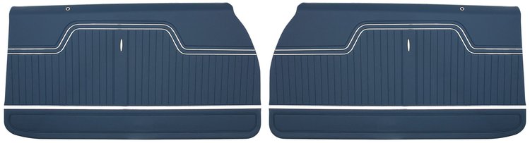 Front Deluxe Door Panel Set for 1970 Chevrolet Chevelle [Medium Blue]