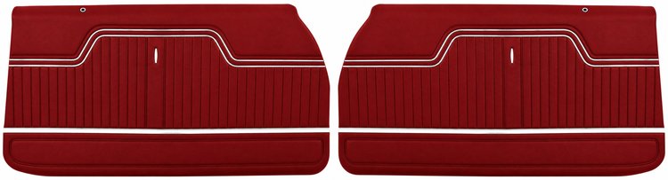 Front Deluxe Door Panel Set for 1970 Chevrolet Chevelle [Red]
