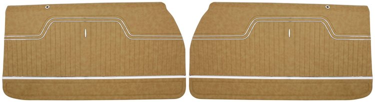 Front Deluxe Door Panel Set for 1970 Chevrolet Chevelle [Saddle]