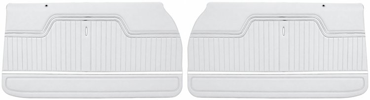 Front Deluxe Door Panel Set for 1970-1972 Chevrolet Chevelle [Bright White]