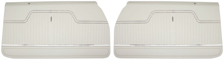 Front Deluxe Door Panel Set for 1972 Chevrolet Chevelle [White]
