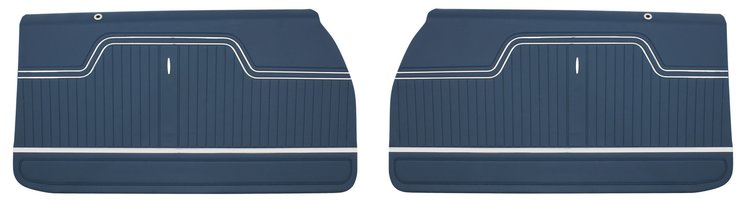 Front Deluxe Door Panel Set for 1971 Chevrolet El Camino [Blue]