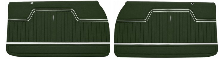 Front Deluxe Door Panel Set for 1970 Chevrolet El Camino [Dark Green]