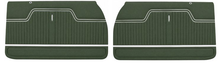 Front Deluxe Door Panel Set for 1971 Chevrolet El Camino [Jade]