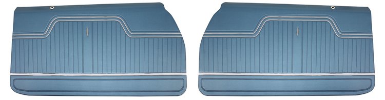 Front Deluxe Door Panel Set for 1970 Chevrolet El Camino [Medium Blue]