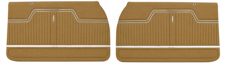 Front Deluxe Door Panel Set for 1970 Chevrolet El Camino [Saddle]