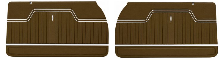 Front Deluxe Door Panel Set for 1971 Chevrolet El Camino [Saddle]