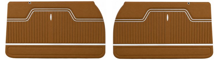 Front Deluxe Door Panel Set for 1972 Chevrolet El Camino [Tan]
