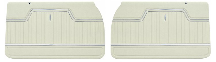 Front Deluxe Door Panel Set for 1972 Chevrolet El Camino [White]