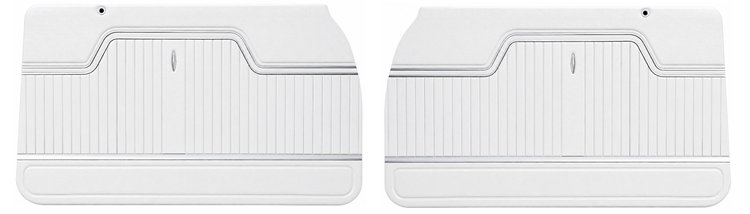 Front Deluxe Door Panel Set for 1970-1972 Chevrolet El Camino [Bright White]
