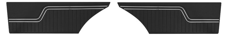 Rear Standard Side Panel Set for 1970-1972 Chevrolet Chevelle, Coupe/Hardtop [Black]