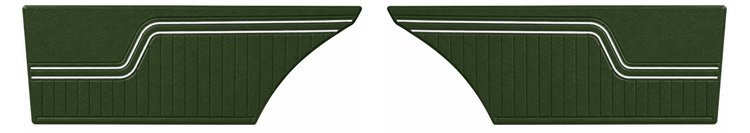 Rear Standard Side Panel Set for 1972 Chevrolet Chevelle, Coupe/Hardtop [Dark Green]
