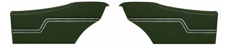 Rear Deluxe Side Panel Set for 1972 Chevrolet Chevelle, Coupe/Hardtop [Dark Green]