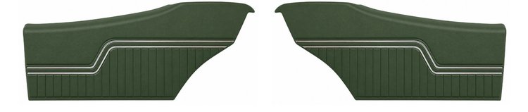 Rear Deluxe Side Panel Set for 1971 Chevrolet Chevelle, Coupe/Hardtop [Jade]