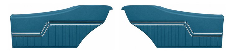 Rear Deluxe Side Panel Set for 1970 Chevrolet Chevelle, Coupe/Hardtop [Medium Blue]