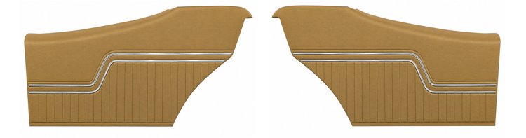 Rear Deluxe Side Panel Set for 1970 Chevrolet Chevelle, Coupe/Hardtop [Saddle]
