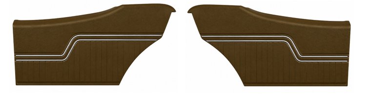 Rear Deluxe Side Panel Set for 1971 Chevrolet Chevelle, Coupe/Hardtop [Saddle]