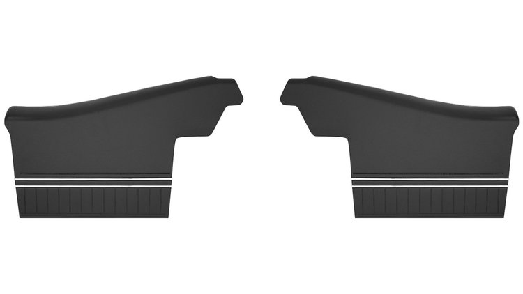 Rear Deluxe Side Panel Set for 1970-1972 Chevrolet Chevelle, Convertible [Black]
