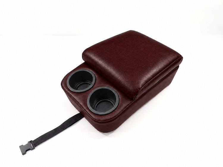 Standard Bench Seat Console with Cup Holders and Storage Compartment [Bronze, Madrid Grain Vinyl]