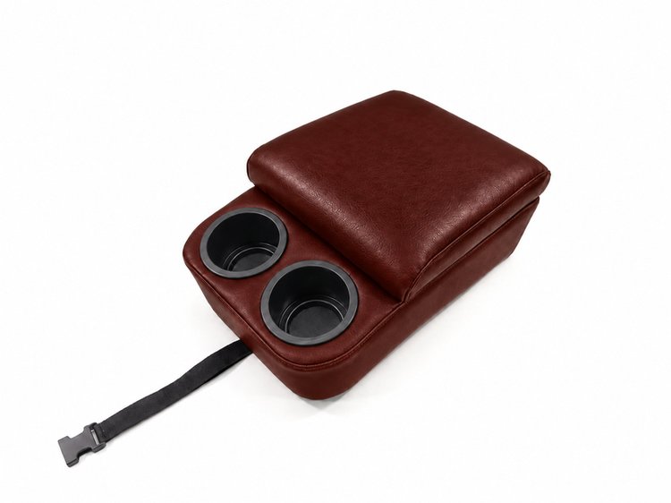 Standard Bench Seat Console with Cup Holders and Storage Compartment [Emberglo, Sierra Grain Vinyl]