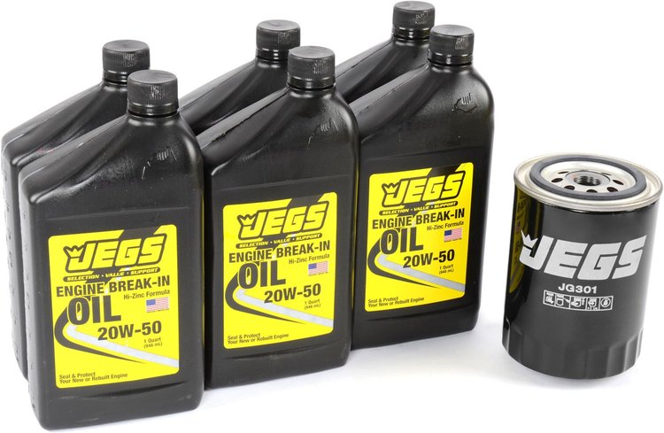 Oil Filter and 6 Quarts 20W-50 Break-In Oil
