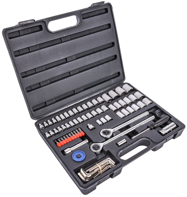 Socket Set,1/4 in., 3/8 in. & 1/2 in. Drives [SAE/Metric 85-Piece]