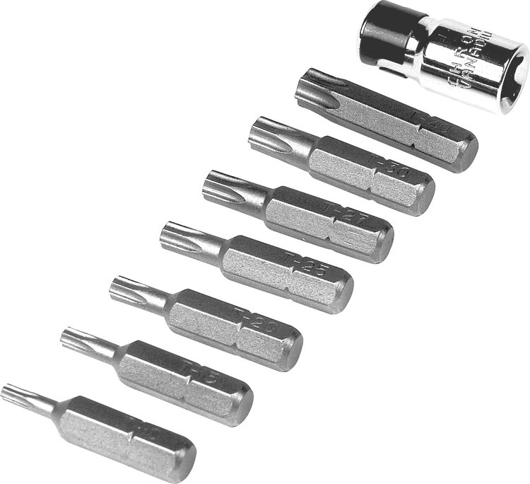 8 Piece Tamper Resistant Star Bit Set