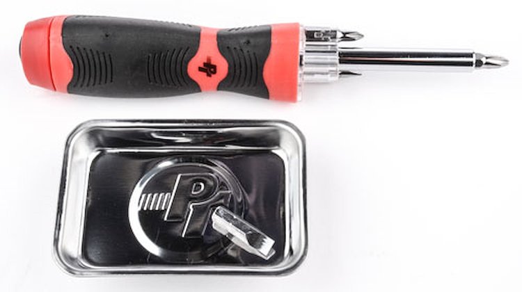 2-Piece LED Screwdriver/Tray Set 2 Phillips & 2 Slotted Bits