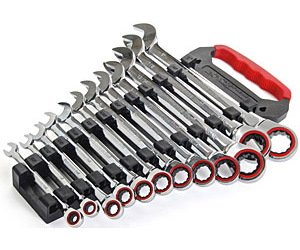 12-Piece Ratcheting Wrench Set SAE
