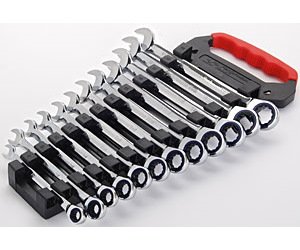 12-Piece Ratcheting Wrench Set Metric