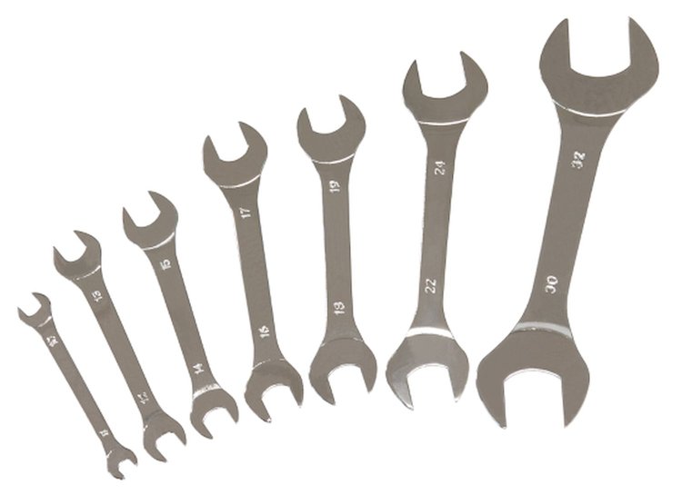 Thin Double-End Wrench Set [7-Piece, Metric]