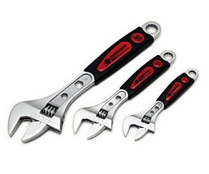 Dual Cushion Adjustable Wrench Set 3 Pc