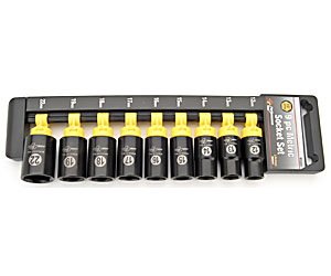 Standard Depth Black Laser Socket Set Metric