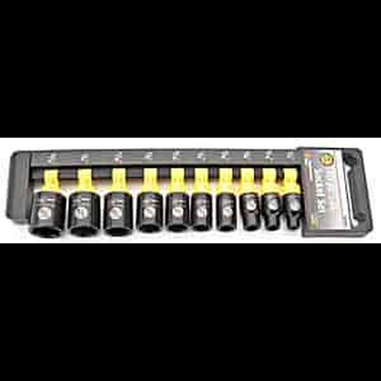 Standard Depth Black Laser Socket Set 10 Pieces