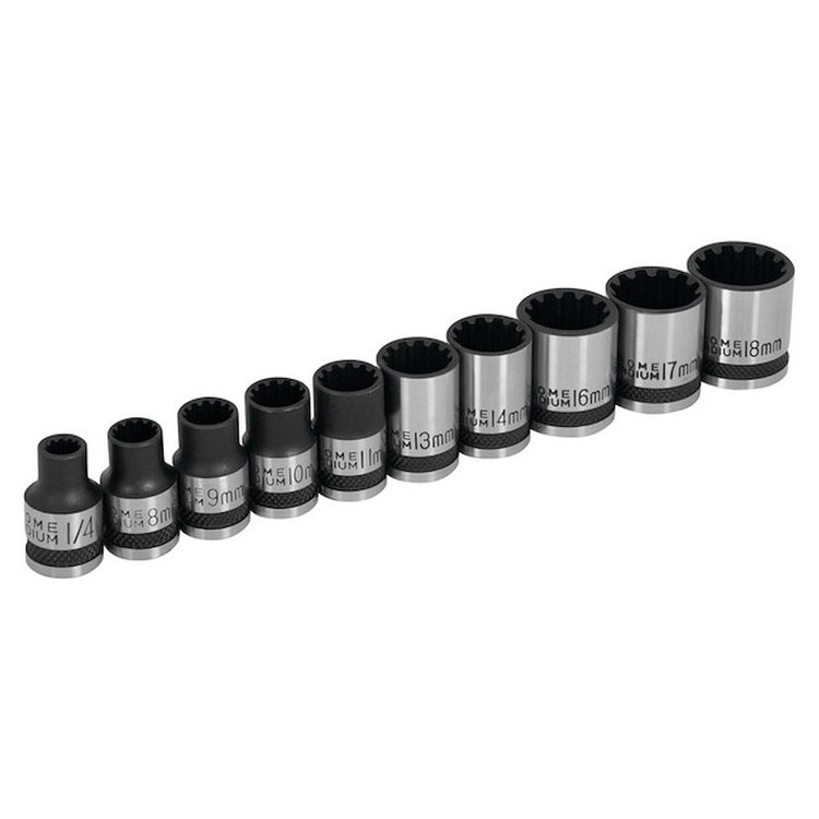 10-Piece Spline Socket Set [3/8 in. Drive] SAE/Metric