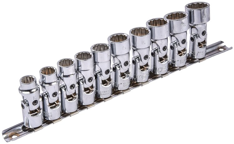 Flex Socket Set, 3/8 in. Drive [Metric 10-Piece]