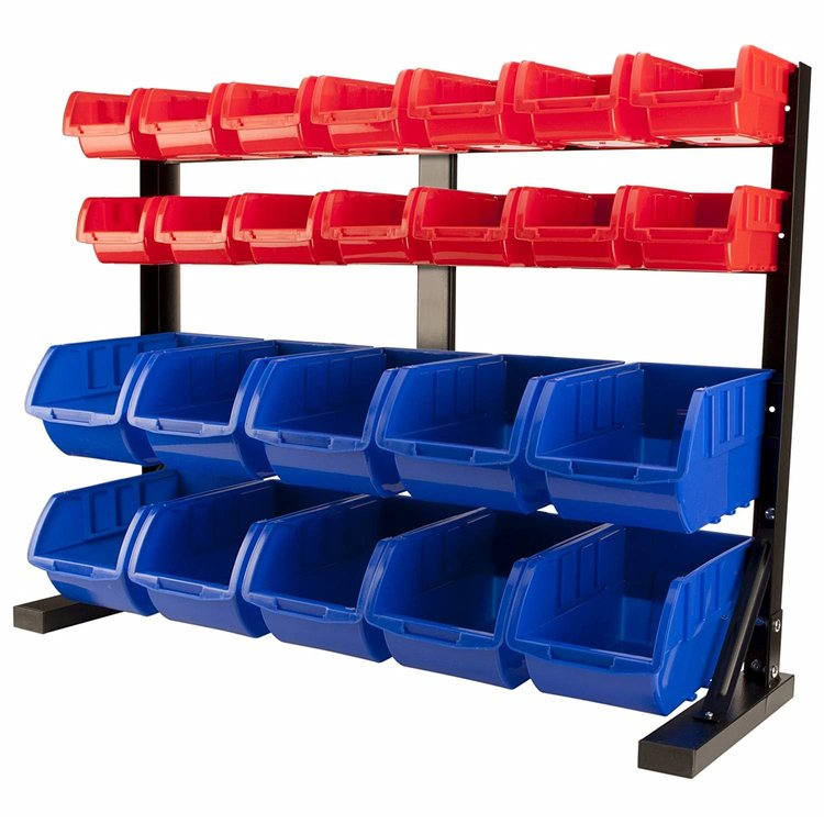 24-Bin Wall Rack or Benchtop Rack