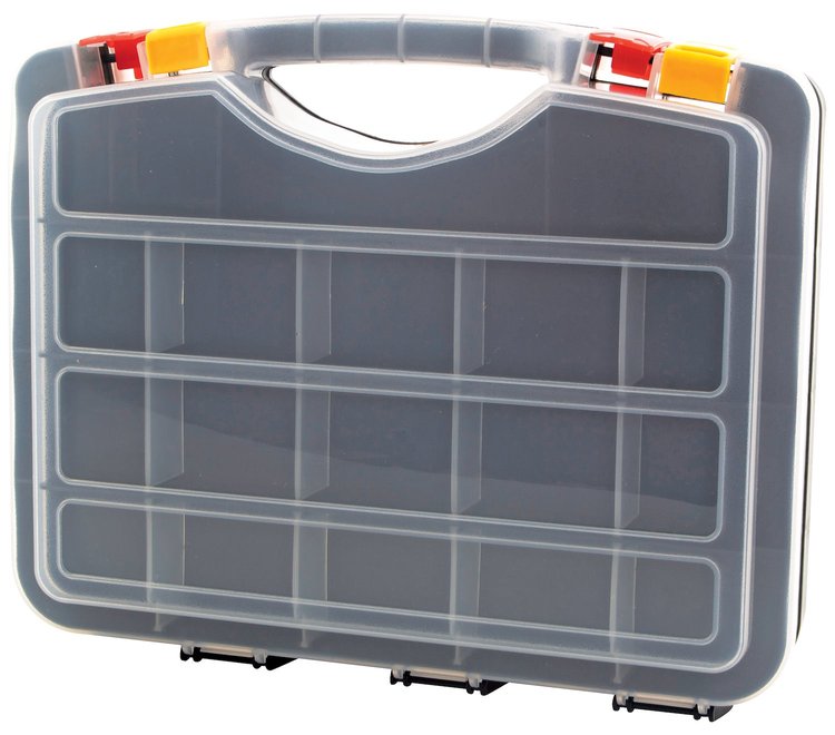 Parts Organizer Double Sided with Clear Cover
