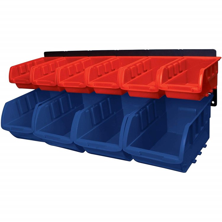 10-Bin Wall Mount Storage Rack