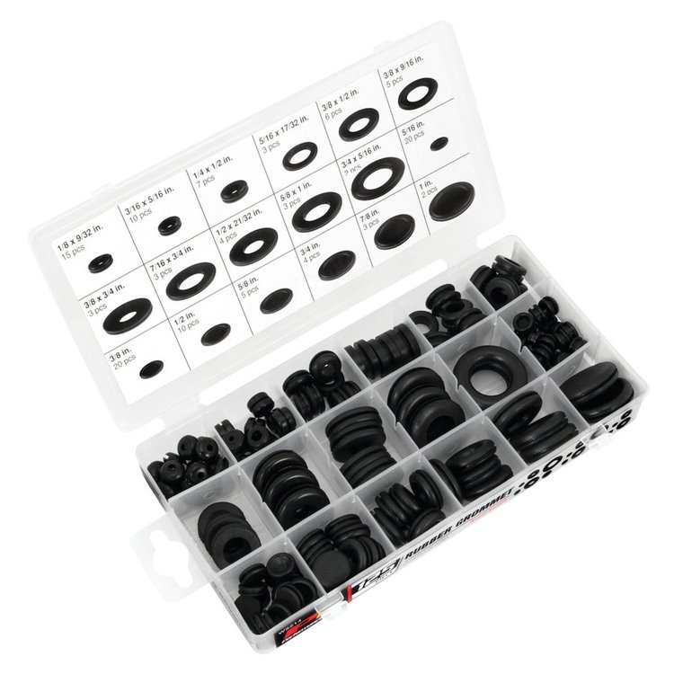 125-Piece Rubber Grommet Assortment Kit
