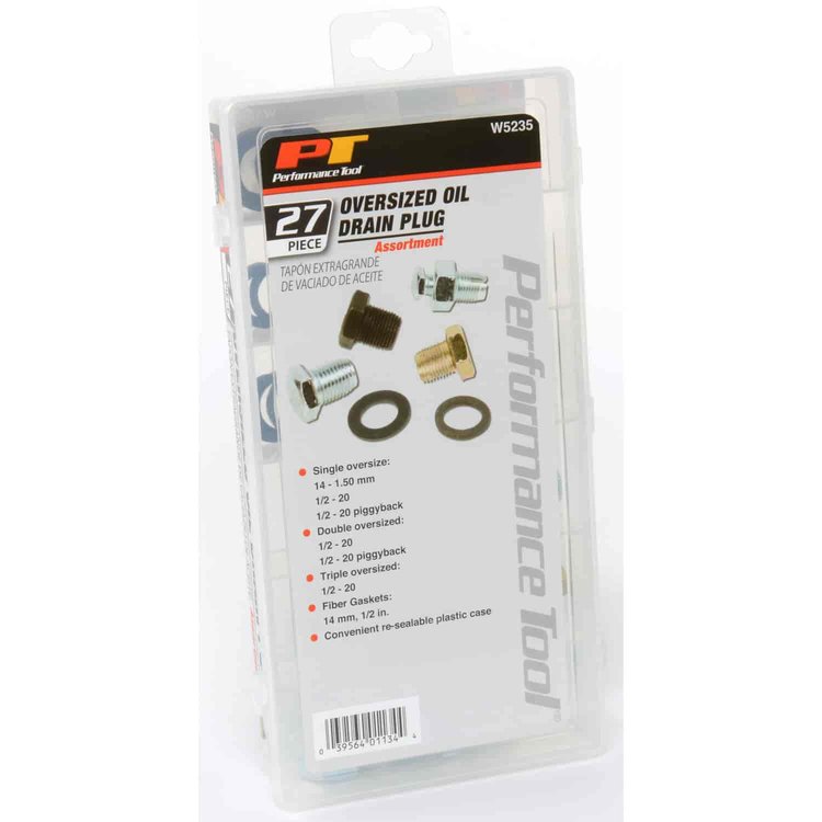 27-Piece Oversized Oil Pan Drain Plug Assortment