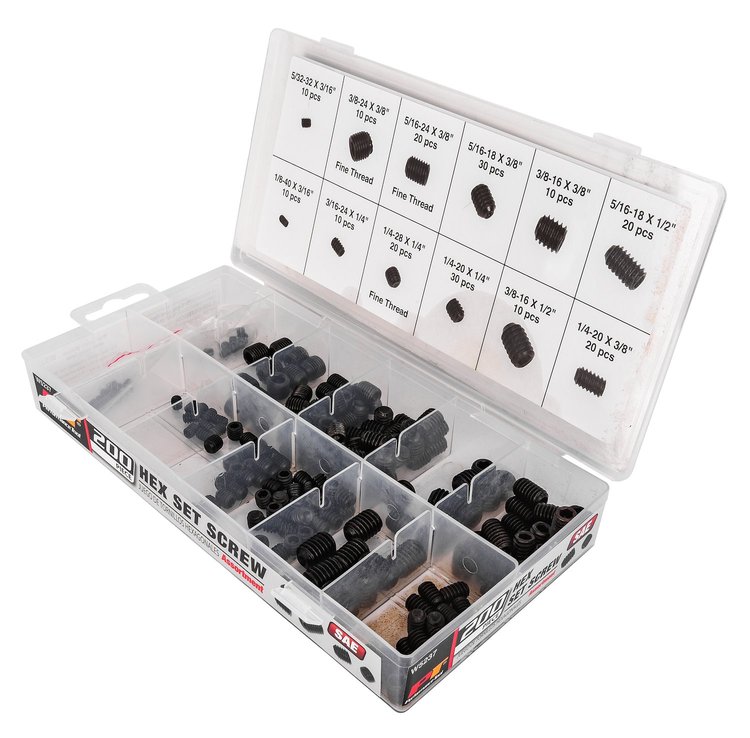 200-piece SAE Hex Set Screw Assortment