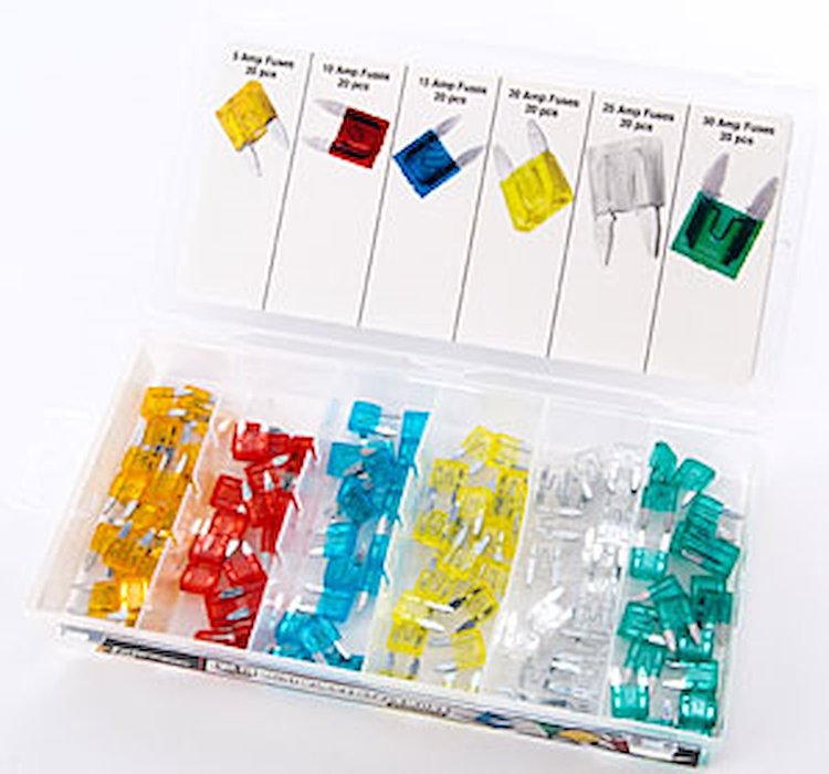 120-Piece Mini Blade Fuse Kit ATM/APM Style Fuses
