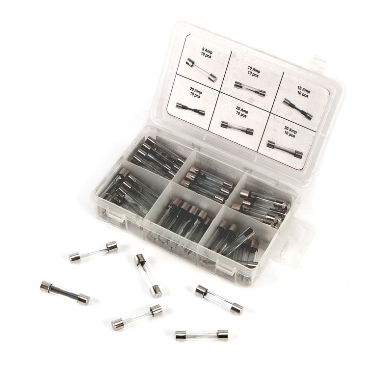 60 piece AGC Glass Fuse Asst