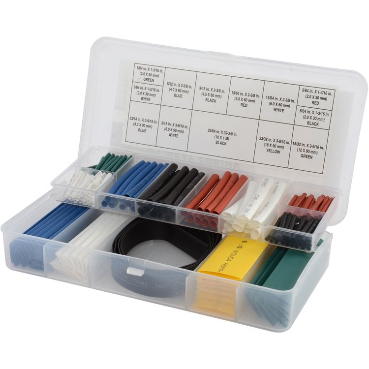Heat Shrink Assortment 171 Pieces 2:1 Shrink Ratio