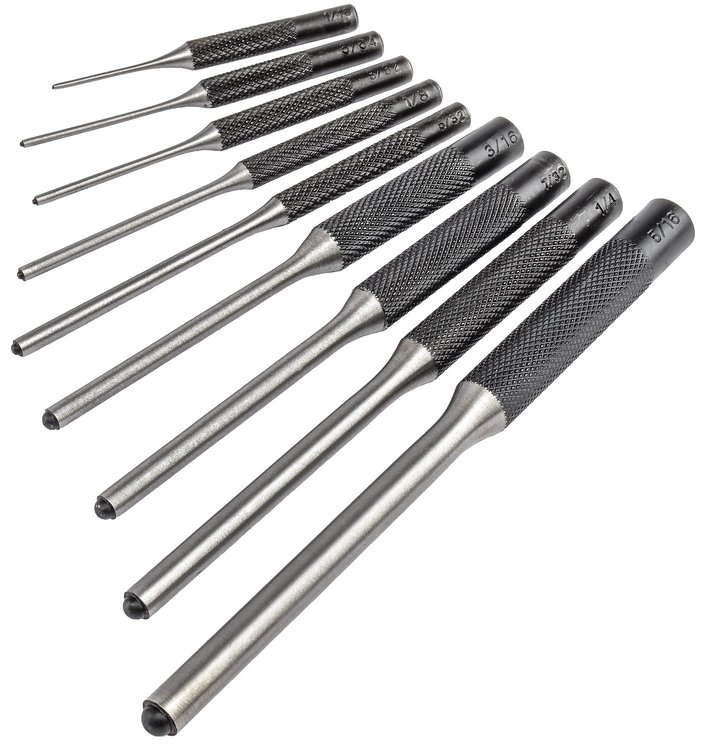 9 Piece Roll Pin Punch Set