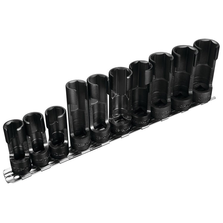 Flare Nut Socket Set, 3/8 in. Drive [Metric, 10-Piece]