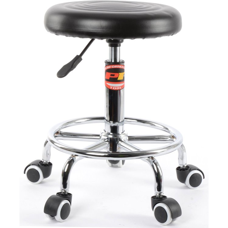Rolling Shop Stool w/Pneumatic Adjustable Height from 19 in. to 24 in.  [250 lb. Capacity]
