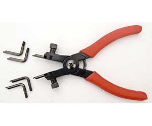 Adjustable Internal Snap Ring Plier Tip Sizes: 1.0mm, 1.5mm and 2.0mm