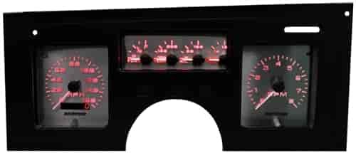 Direct-Fit 3D Analog Dash Panel for 1984-1989 Chevy Corvette - Red LED Numbers